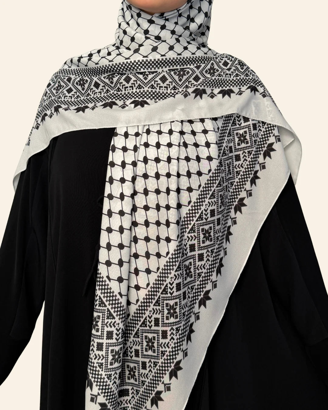 Mithaq Keffiyeh Hijab - Side View